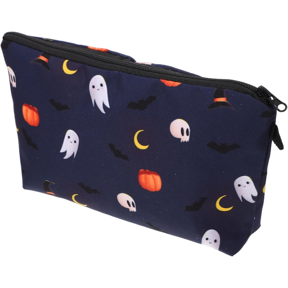 Hkhbjs 2Pcs Halloween Makeup Pouch Portable Cartoon Cosmetic Bag Versatile Zipper Travel Toiletry Bag