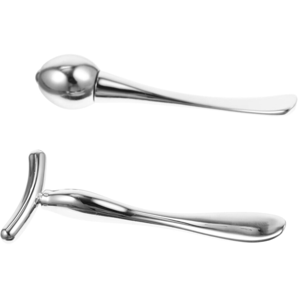 Hkhbjs Silver/Cream 2Pcs Facial Massager Multipurpose Applicator Practical Massager For Eyes