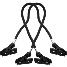 clip per cappello in poliestere nero, cinturino per occhiali regolabile antivento.