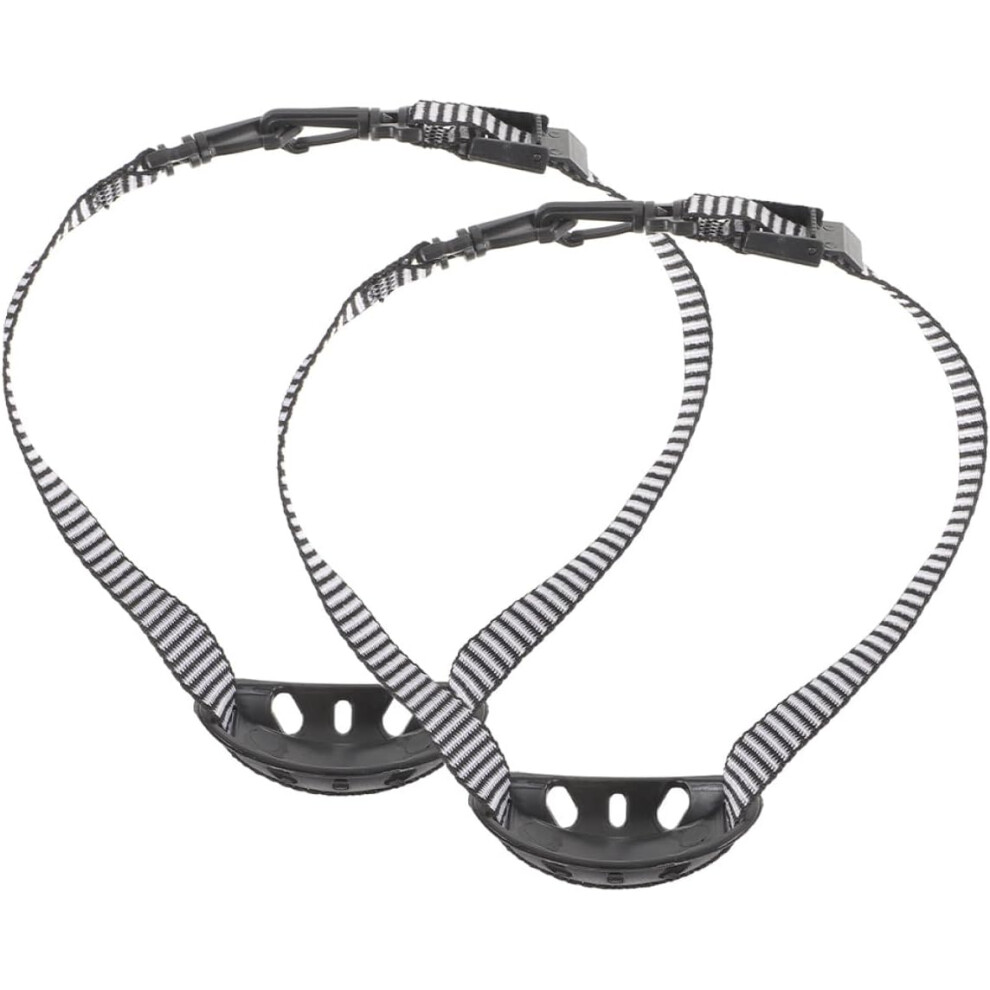 2Pcs Helmet Adjustable Chin Strap Wear-Resistant Hard Hat Strap Polyester Lining Black 5455468295973