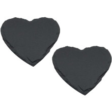 2pcs Heart-Shaped Stone Coasters Heat Insulation and Waterproof Cup Pads