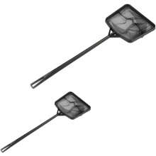 Lot de 2 épuisettes carrées pour aquarium, disponibles en petites et grandes tailles.
