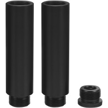 Mikrofonstativ-Verlängerungsrohr, Mikrofonstativadapter, Metall, robust und langlebig, schwarz, einfache Montage