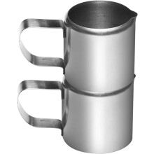 2 kpl pientä maitokannua, kastiketeline, ruostumatonta terästä, 57 ml, keskikokoinen tilavuus