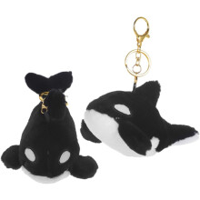 2er-Set Plüschwal-Schlüsselanhänger, niedliche Kuscheltiere, Schlüsselring-Clip für Damen, Rucksack-Schlüsselanhänger, ästhetisch