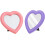 2pcs Heart-Shaped Mirror for Wall-Mounted and Desktop Use Makeup Mirror Vintage Design 1