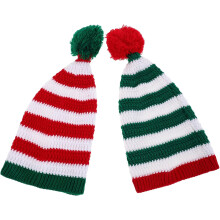 2er-Pack Weihnachtsmützen für Jungen und Mädchen, warme Wintermützen mit Bommel, ideal für Weihnachtsfeiern.