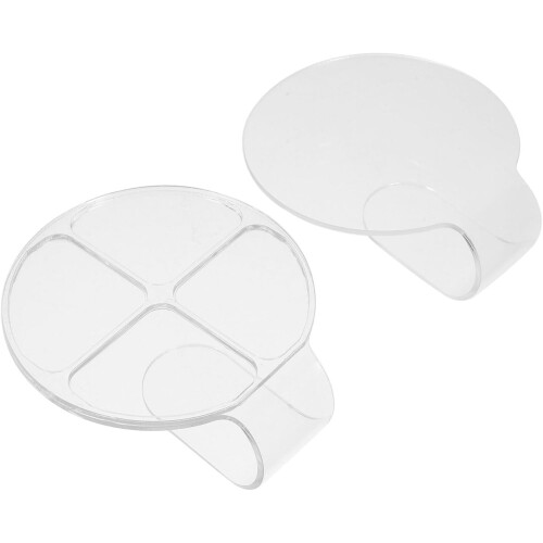 2 kleine Acryl-Make-up-Mischpaletten mit vier Fächern