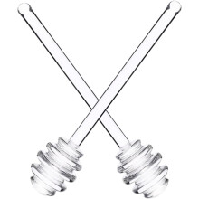 2 Stück Honigrührstäbe aus Glas, leicht zu reinigen, einfache Konstruktion