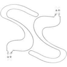2pcs Stainless Steel Glasses Chain Connector Necklace for Eyeglasses Hiking Vacation Use as Strap