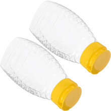 2 Stück Honigbehälter, Quetschflaschen 180 ml, PET, tragbar, auslaufsicher, Gewürzspender