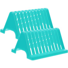 2Pcs Laboratory Glass Slide Drying Rack with Green Plastic Holder – Microscope Slide Storage Shelf