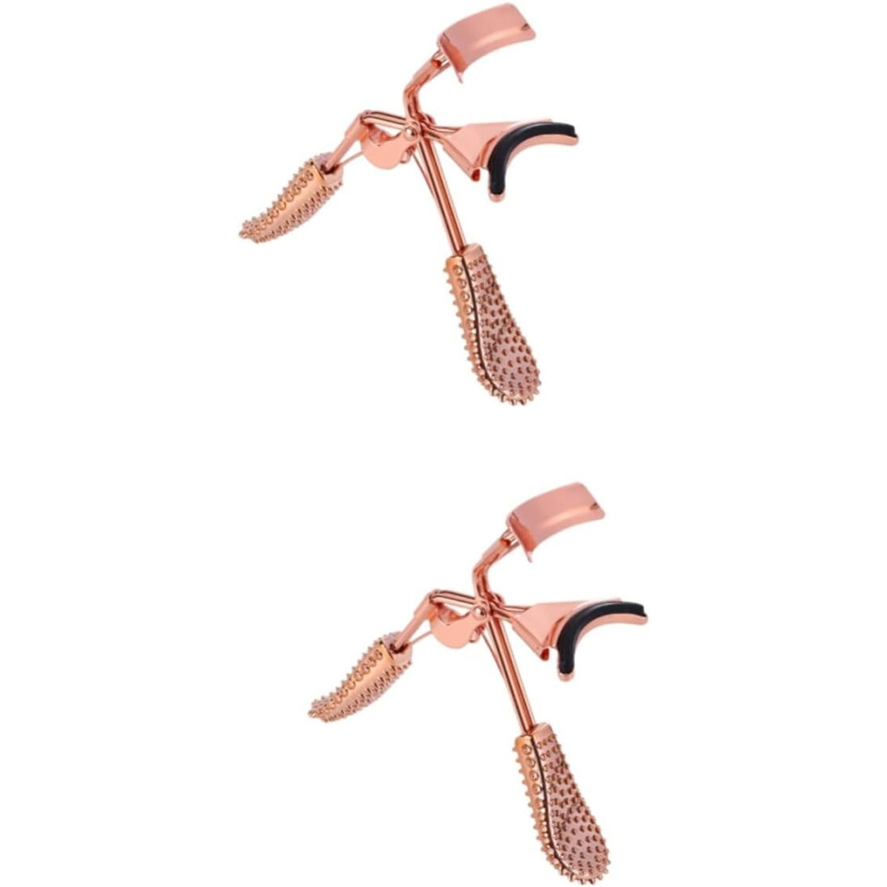 Hkhbjs 2Pcs Mini Eyelashories Makeup Eyelash Curler Non-Skid Handle For Travel Use Practical Eyelashories Lash Tweezers