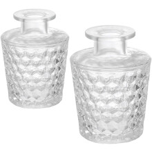 2 st glasflaskor för aromaterapidiffusorer, 100 ml och 150 ml tomma återfyllningsbara behållare för eteriska oljor