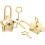 Star Shape Padlock with Key, 2 Sets Mini Star Key Locks for Diary Notebook, Backpack 1