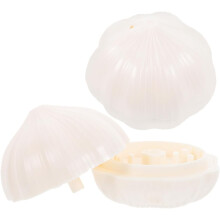 2 Stück manuelle Knoblauchpresse, Knoblauchzerkleinerer, weiß, PS-Material, einfache Demontage