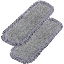 2 Stück wiederverwendbare Mikrofaser-Wischmopp-Pads für die Reinigung verschiedener Bodenbeläge, Ersatzpads für Besen und Kehrmaschinen