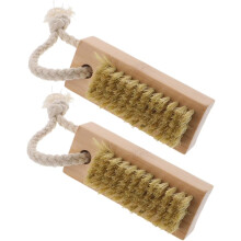 2 Stück Nagelkunst-Reinigungsbürsten mit Naturborsten für die Maniküre