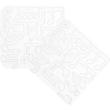st musiknoter resin ornament formar silikon för smyckegjutning, enkel att använda och invecklad design