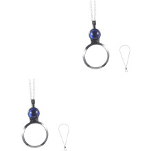 2pcs colar lente de lupa para leitura e ofícios mulheres lupa colar pendente encanto Bookish
