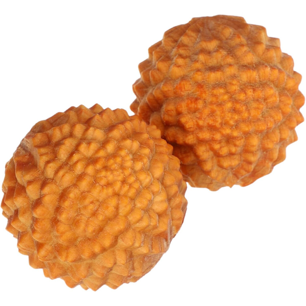 Hkhbjs 2Pcs Durian Massage Ball Wood Small Hand Exercise Fitness Handballs