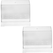 2 estuches organizadores para brocas de taladro de uñas, soporte de almacenamiento de plástico