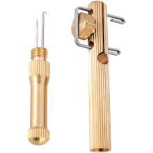 2-teiliges manuelles Angelhaken-Knotenwerkzeug aus Kupfer, Schnellknoten-Bindezubehör, Schnurknoter