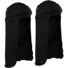 2pcs Breathable Turban Hat Sun Safe Hat Neck Flap Outdoor Sports Sun for Men and Women Black