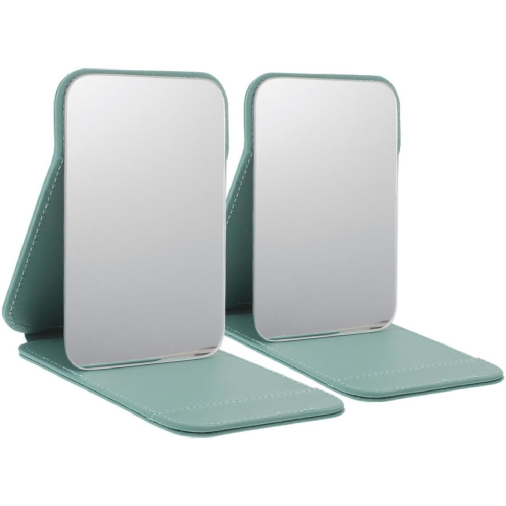 Hkhbjs 2Pcs Travel Desk Mirror Stand Vanities Portable Makeup Folding Tabletop Reflect