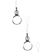 2pcs colar lente de lupa para mulheres leitura lupa colar pendente artesanato lupa charme