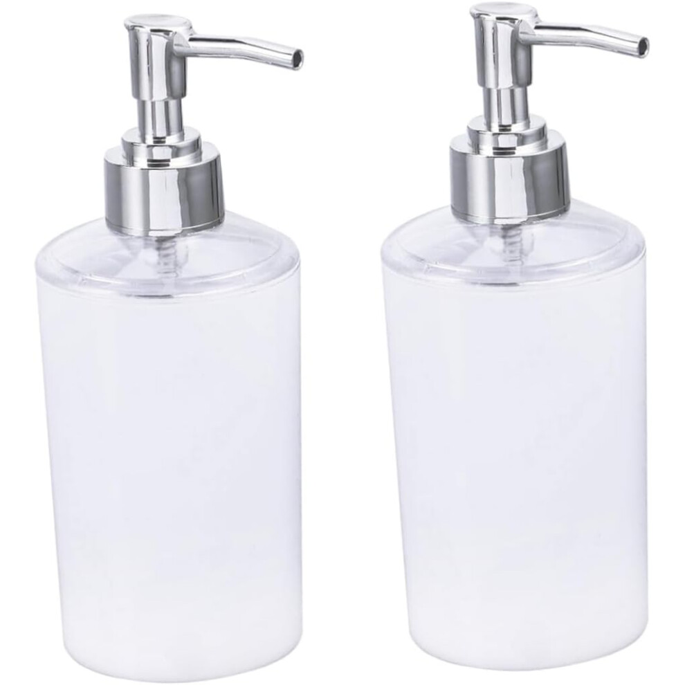 Hkhbjs 2Pcs Empty Lotion Bottles Containers For Hand Soap Refill White Toiletry Bottles For Shampoo Bootle And Body Wash Refill