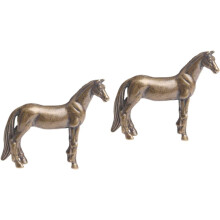 2 Stück Vintage-Pferdestatuen aus Messing, Kunstschmuck, Heimdekoration, Teedekoration, Haustierdekoration