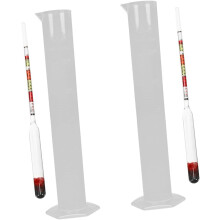 2 hydromètres à vin à triple échelle, hydromètre à alcool en verre et plastique, mesure précise de l'alcool