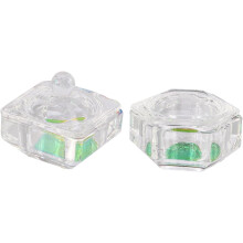 2 Stück Glasdeckel für Acrylbehälter zur Aufbewahrung von flüssigem Pulver für Nagelkunst und Maniküre