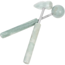 2pcs Handheld Massage Roller Portable Muscle Relaxing Tool Face Massager Jade Household Body Massage Tools
