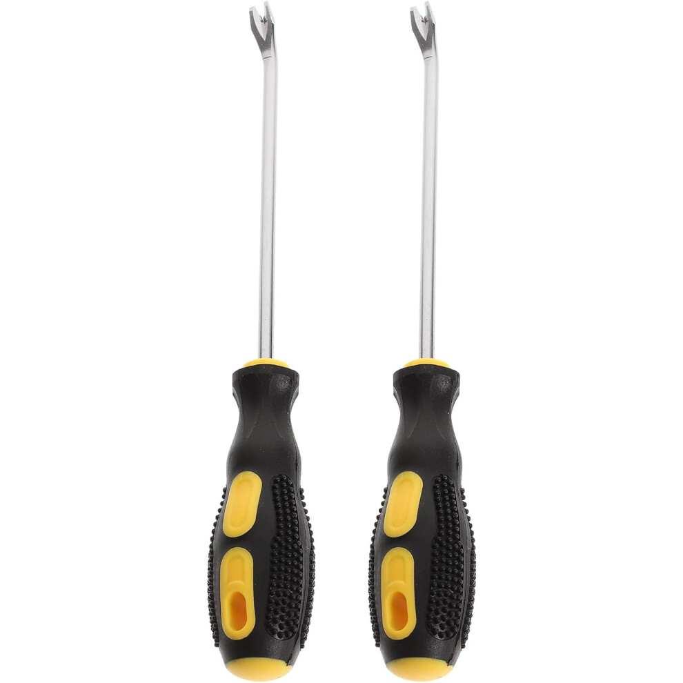 2Pcs Nail Puller Disassembling Tool Staple Remover With 15-Degree Bend Steel Firm Grip 5455468306662
