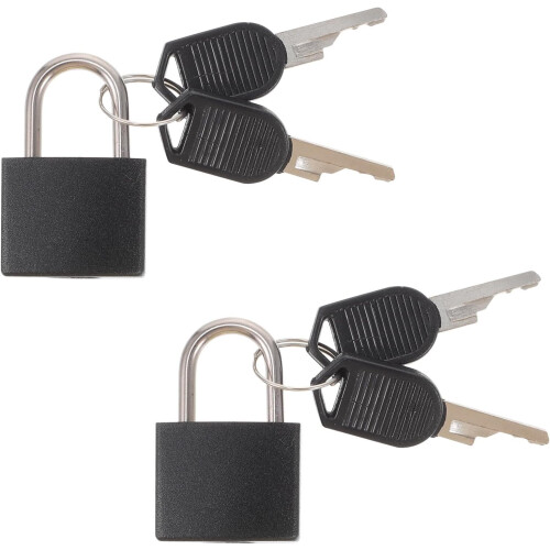 2pcs Small Lock Mini Padlock Keyed Security Padlock for Locker Travel Luggage Keys