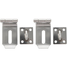 2pcs Stainless Steel Door Hasp Lock Right Angle Lock Rust Resistant Strong Cabinet Gate Security Latch for Home