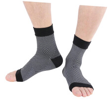 2 Paar Kompressions-Sportsocken zum Schutz der Knöchel, elastisch und atmungsaktiv, bei Plantarfasziitis, Größe XL, für Laufen und den Alltag