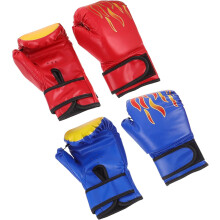 2 Paar Boxhandschuhe – Belüftete Sparringshandschuhe aus PU-Leder