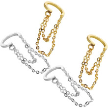 2 Paar Clip-Ohrhänger für stilvollen Ohrschmuck, dekorative Ohraccessoires ohne Piercing