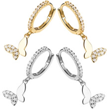 2 Paar Schmetterlings-Ohrhänger für Damen, dekorative Ohrringe, elegante Tropfenohrringe für Mädchen