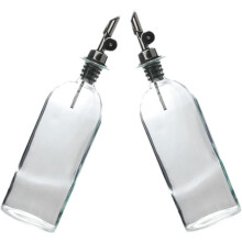 2 Stück Glas-Ölspenderflaschen 500ml Ölaufbewahrungsbehälter mit robustem Design, geeignet