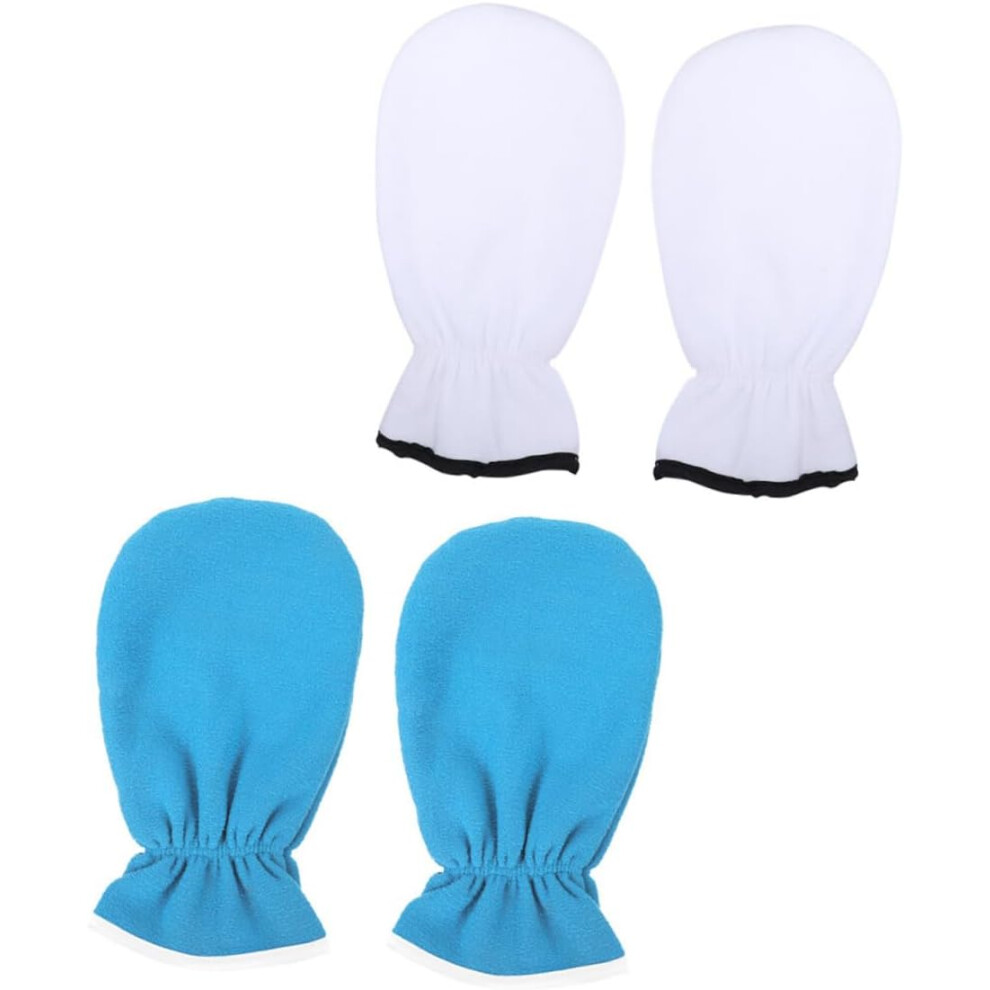 Hkhbjs 2Pairs Reusable Washable Paraffin Mitts Exfoliating Gloves For Kerotherapy Portable Wax Gloves