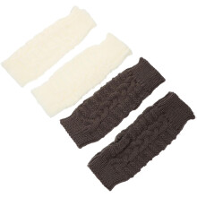 2 Paar Thermo-Winterhandschuhe für Damen, stylische und bequeme Halbfinger-Laufhandschuhe