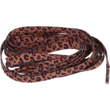 2 Paar flache Schnürsenkel mit Leopardenmuster für Damen-Sportschuhe, Ersatzschnürsenkel, bequemes Polyestermaterial