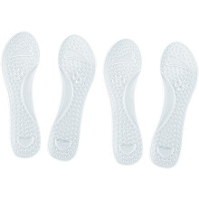 2 Paar Gel-Einlegesohlen zur Unterstützung der Fußpronation, rutschfest, orthopädische Fußgewölbestützen für Damen