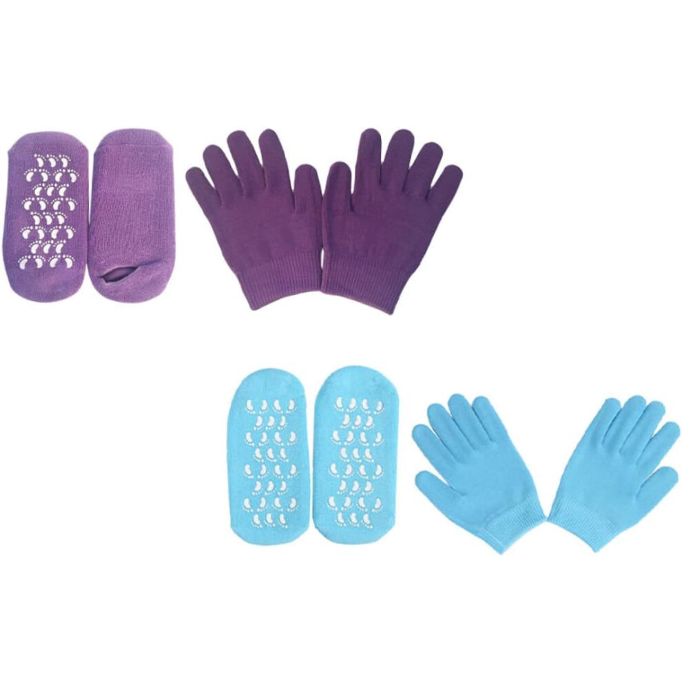 Hkhbjs 2Sets Gel Moisturizing Spa Gloves And Socks For Hand And Foot Care For Overnight Use And Manicure Treatments