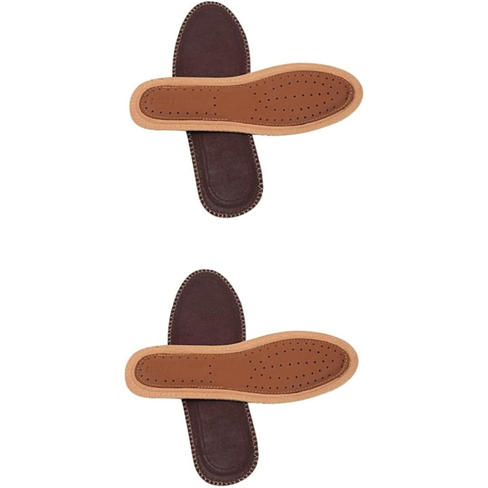 Hkhbjs Brown 2Pairs Bamboo Charcoal Insoles Leather For Shoes Sweat Absorption Damping Shoe Pads Comfort Insoles