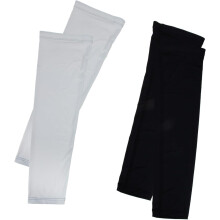 2 Paar atmungsaktive Radsport-Armstulpen mit UV-Schutz für Outdoor-Sportarten, sonnenbeständige Radsport-Armstulpen, Schwarz/Hellgrau